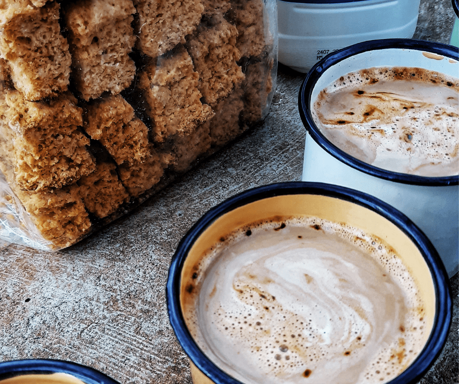 belgian coffee with rusks