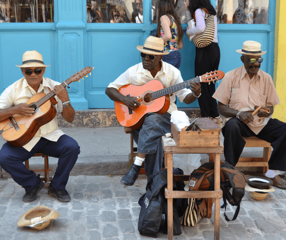 street musician in cuba