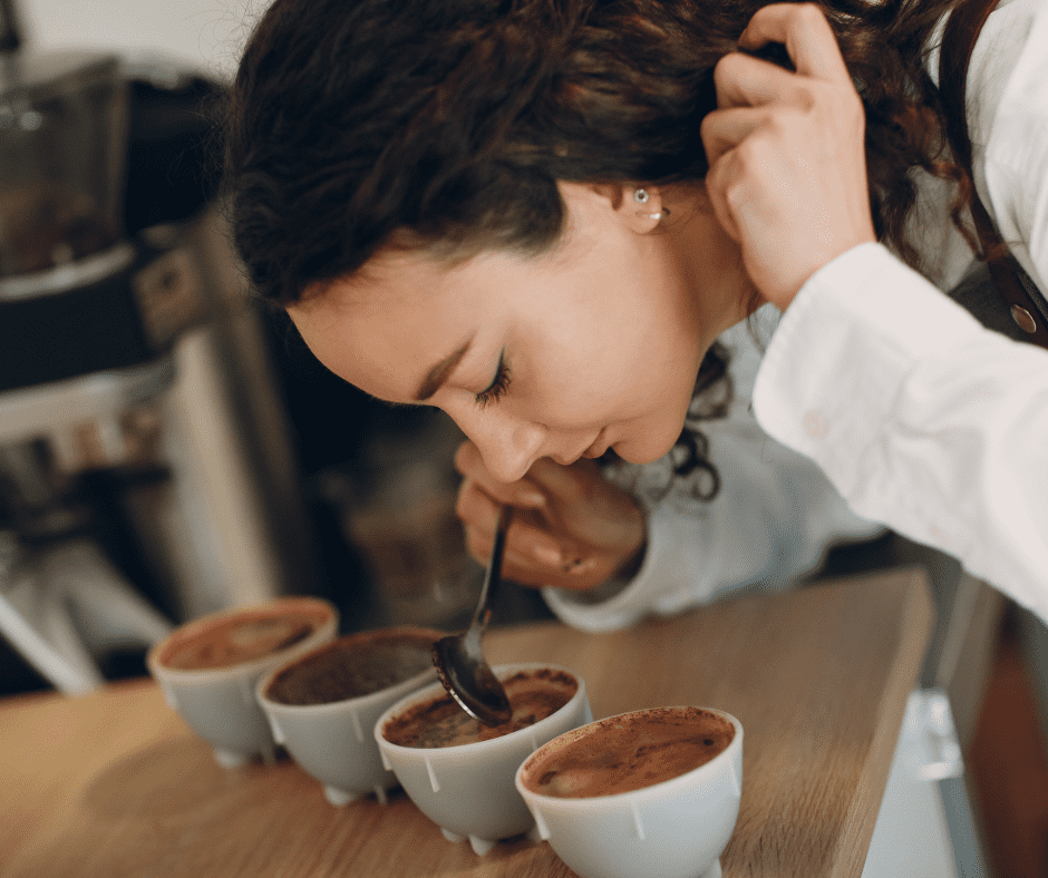 tasting different coffee processing methods