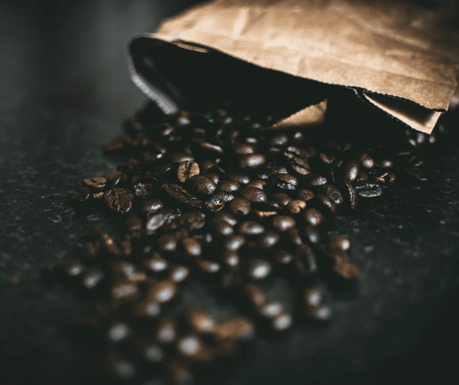 coffee beans in a bag