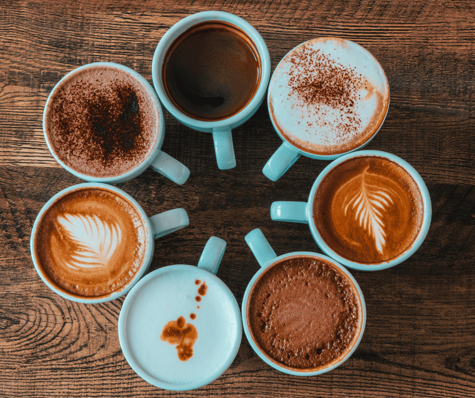 milk frothed espresso drinks