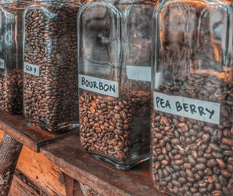 various types of coffee beans